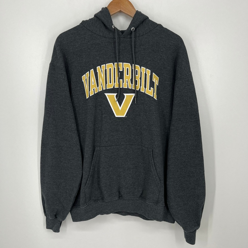 Champion Vanderbilt University Hoodie Mens Large Charcoal Gray NCAA